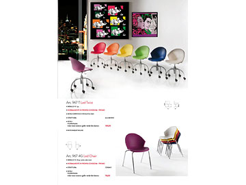 Sedute <strong>per</strong> Ufficio Modello Led Twist e Led Chair