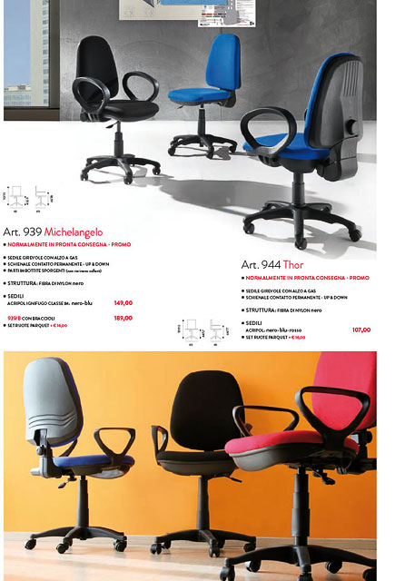 Sedute per Ufficio Modello Michelangelo e Thor