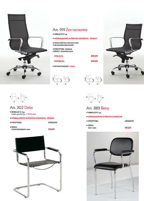 Sedute per Ufficio Modello Delta, Zen Tecnorete, Betty
