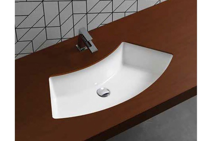 Lavabo sottopiano ad arco in ceramica SMILE