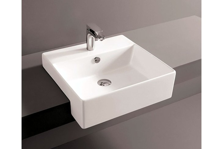 Lavabo semincasso quadrato in ceramica QUADRO 50
