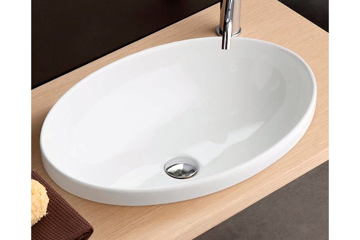 Lavabo a incasso soprapiano ovale SOFLY 60