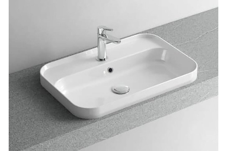 Lavabo a incasso soprapiano da 80 cm SLIM