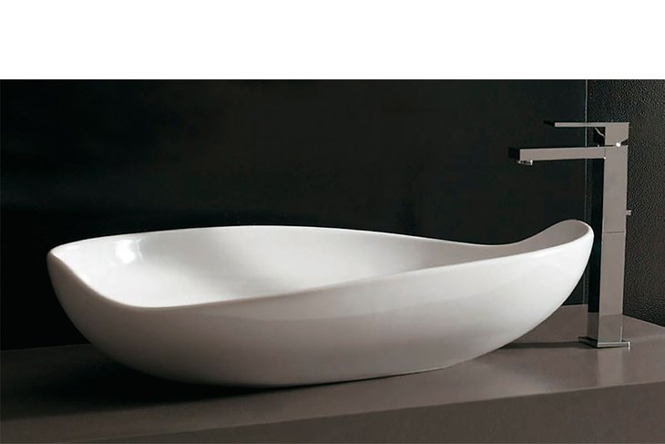 Lavabo da appoggio a barchetta 73 cm POISON