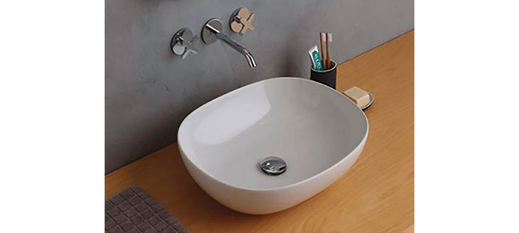 Lavabo da appoggio rettangolare 50 cm FINE