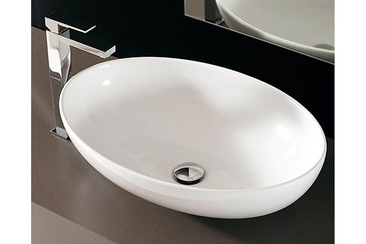 Lavabo da appoggio ovale in ceramica SOFTLY