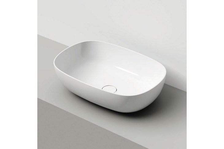 Lavabo da appoggio in mineral dal bordo sottile INFINITY