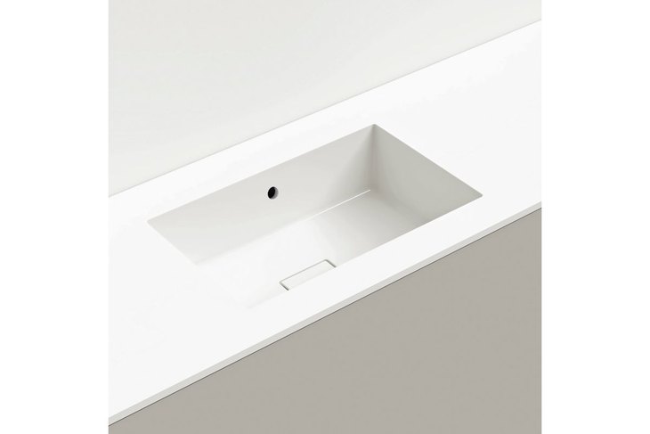 Top in mineral con vasca rettangolare ALFA
