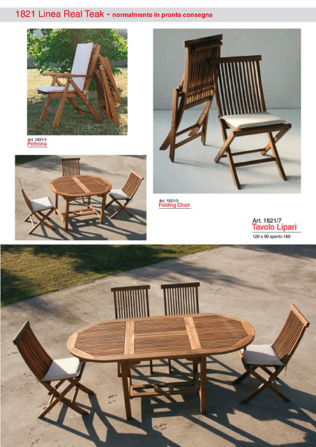 Tavoli e sedie Linea Real Teak per esterni