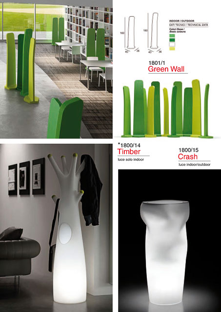 Divisori Greeen Wall, appendiabiti e vaso