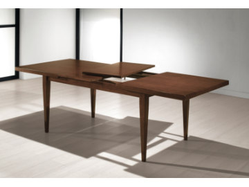 Tavolo arte povera art. 2402-2504 aperto con la prolunga