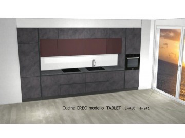 CUCINA CREO modello TABLET a PONTE L=430