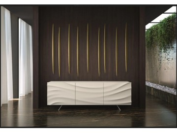 CREDENZA ad ONDA FLUIDA cm. 210 x 48 H=72 