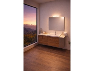 BAGNO SALDO 40% da cm. 141 x 51,5  rovere nodato e sabbia